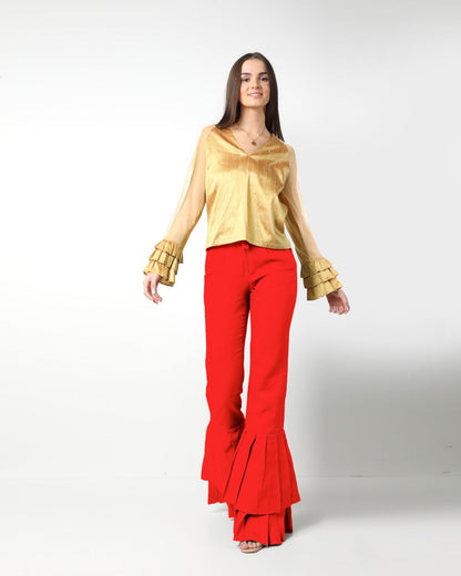 Style # 9934 Double Pleated Pants 100% Linen with Pockets