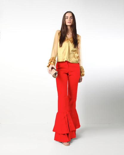 Style # 9934 Double Pleated Pants 100% Linen with Pockets