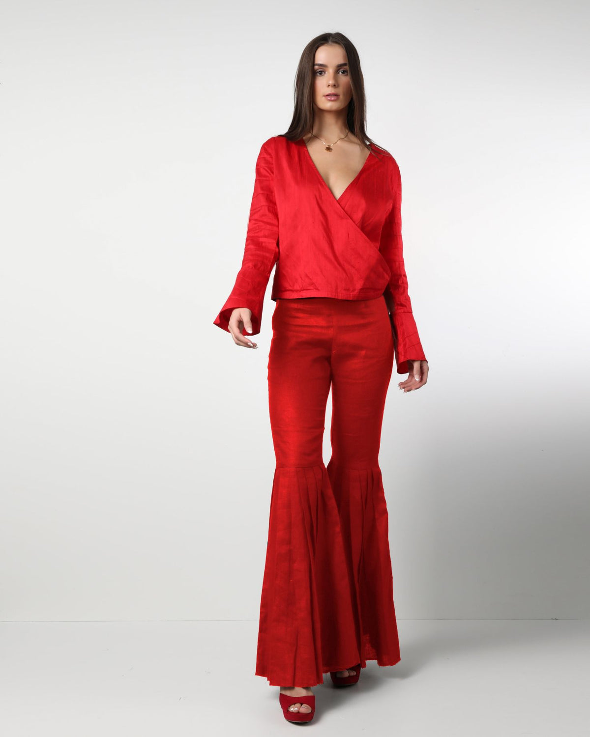 Style 08 :  100% Linen Pleated Pants