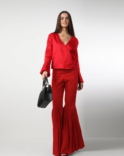 Style 08 :  100% Linen Pleated Pants