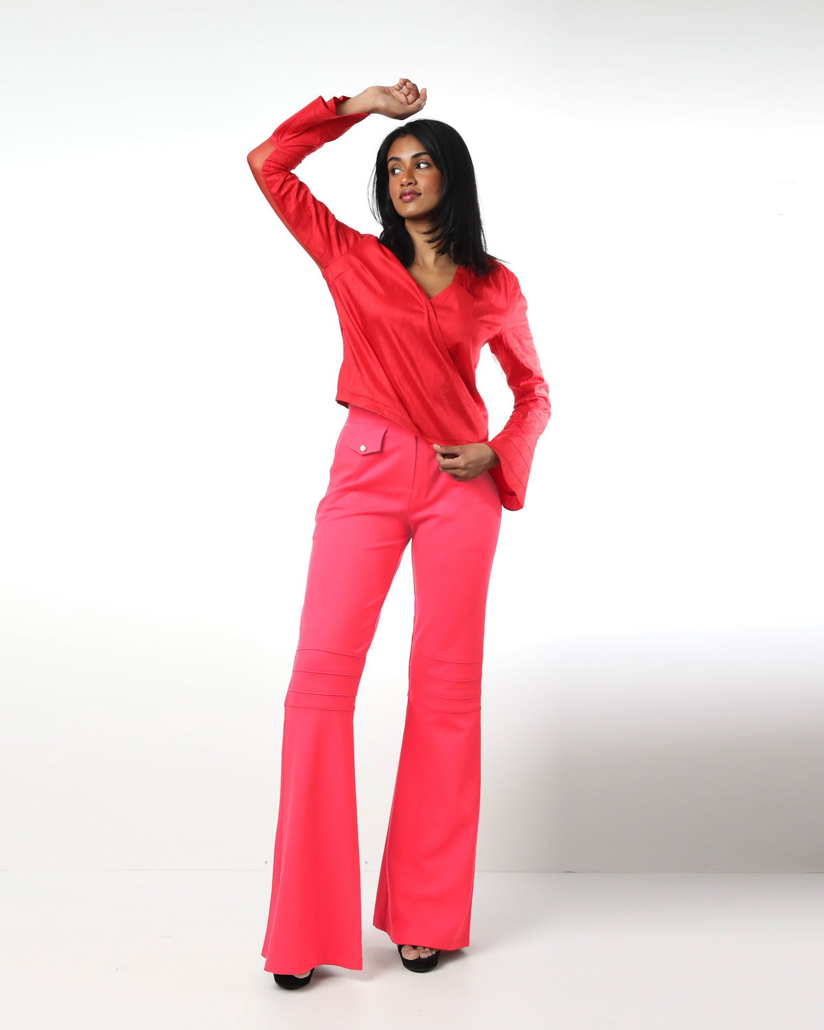 Style 9879 : Flare Pants 100% Rayon