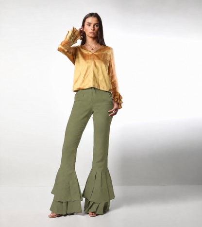 Style # 9934 Double Pleated Pants 100% Linen with Pockets