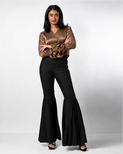 Style 76 : 100% Silk Ruffle Blouse
